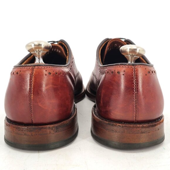 Allen Edmonds Fairfax Dress Shoes Mens size 8 Brown Leather Wholecut Oxfords USA - Picture 4 of 11